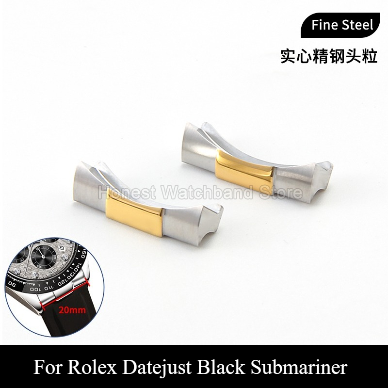 Curved Spring Bar - 湾曲したインターフェース高張力ステンレス鋼傷防止シームレスフィット時計エンドリンクロレックスデイトジャストブラックサブマリーナ 20 ミリメートル