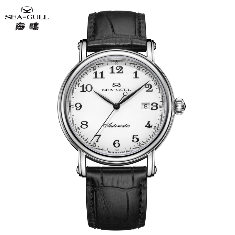 Omega Watch Constellation - シーガルメンズ機械式時計自動ビジネスドレスウォッチ 40 ミリメートルレザーストラップ時計サファイアカレンダー毎日時計 1054 新しい
