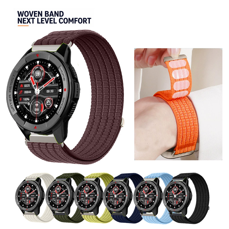 Sport Loop Velcro - 18mm、20mm、22mmの通気性ナイロン製スポーツループベルクロストラップ。Mibro GS pro / active /