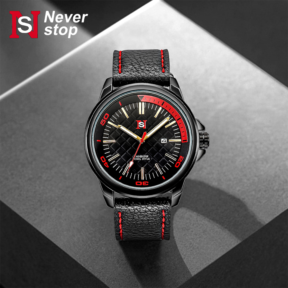 Suede Strap Watch - Ns-メンズレザーウォッチ、シンプル、ファッション、アウトドア、スポーツ