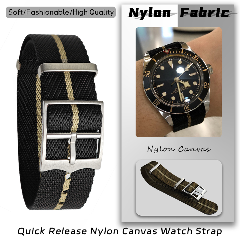 Nato Strap Nylon - ナイロン時計ストラップ 20 ミリメートル 22 ミリメートルチューダーブラックベイ 1958
