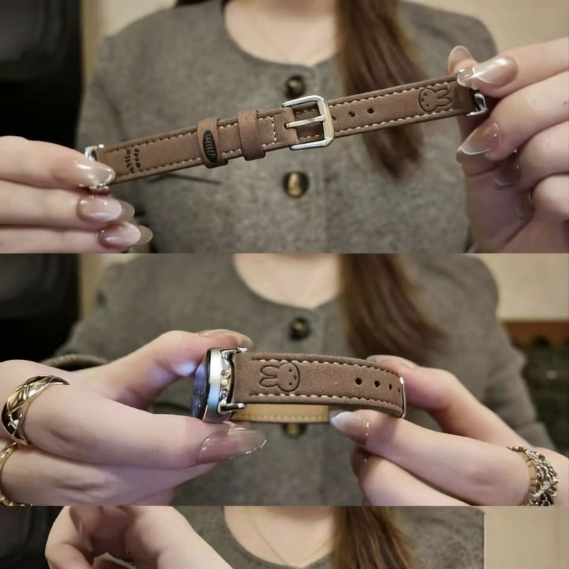 かわいいミッフィーのスエード製、薄型リストストラップ式腕時計 - Suede Strap Watch のレビューと価格