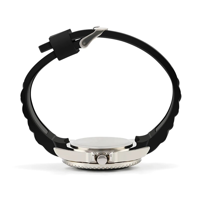 ロータリーベゼルラバーストラップ、アナログクォーツ、日本の動 - Suede Strap Watch のレビューと価格