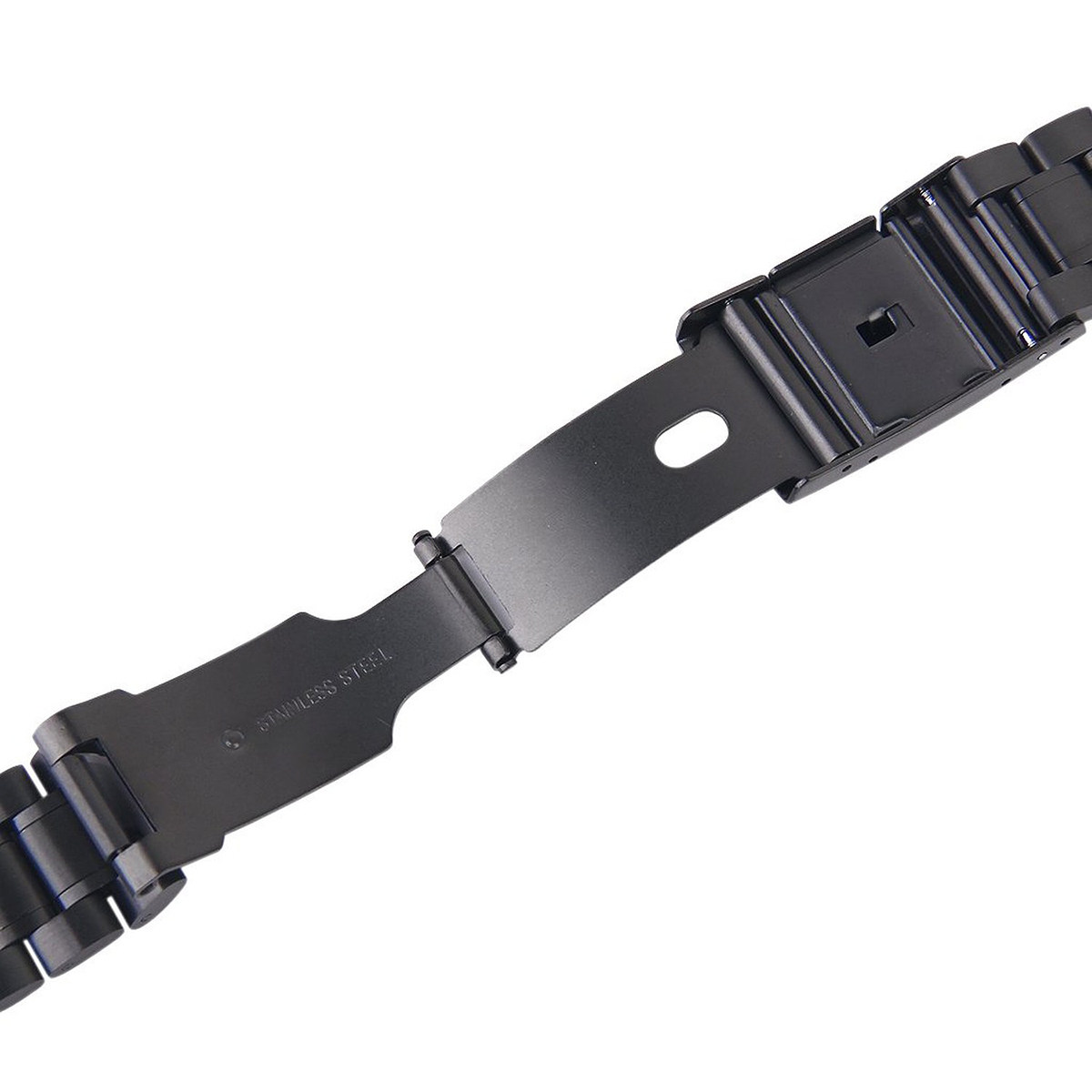 ステンレス製腕時計バンド2本セット、ブラック、20mm、湾曲 - Curved Spring Bar のレビューと価格