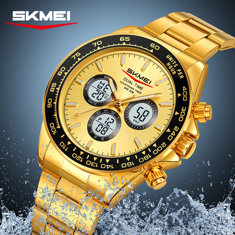 SKMEI 2505 ビジネス高級メンズクォーツデュアルディ - Suede Strap Watch のレビューと価格