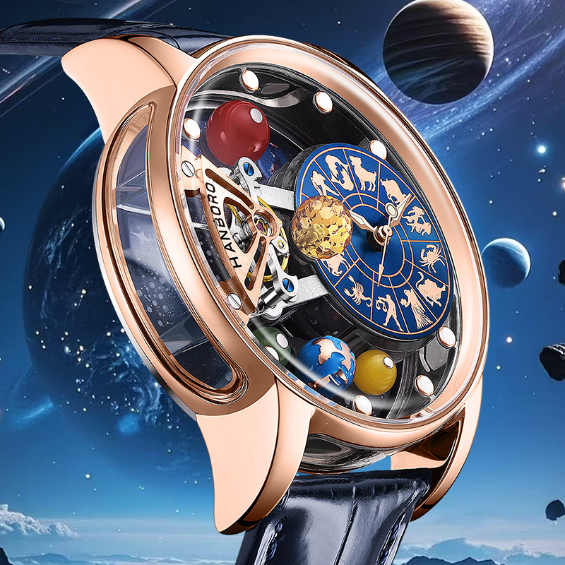 星空時計メンズスケルトン自動機械式高級星座ステンレス鋼立体ナ - Omega Watch Constellation のレビューと価格