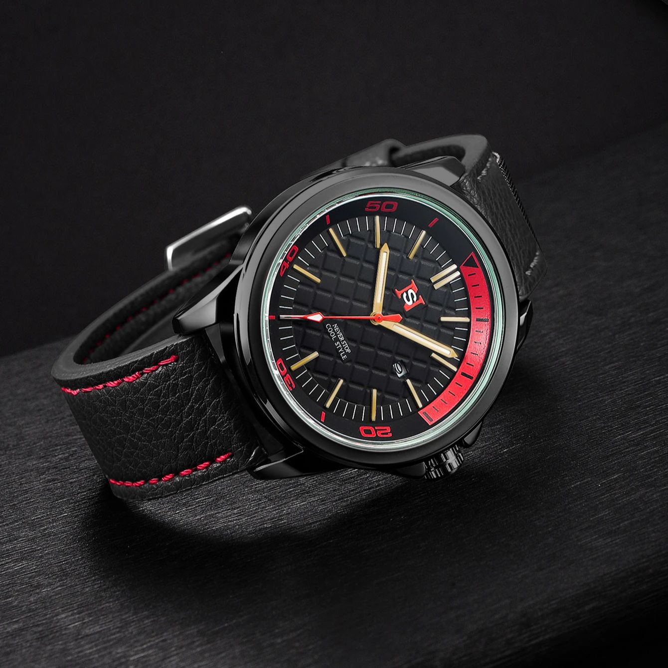 Ns-メンズレザーウォッチ、シンプル、ファッション、アウトド - Suede Strap Watch のレビューと価格